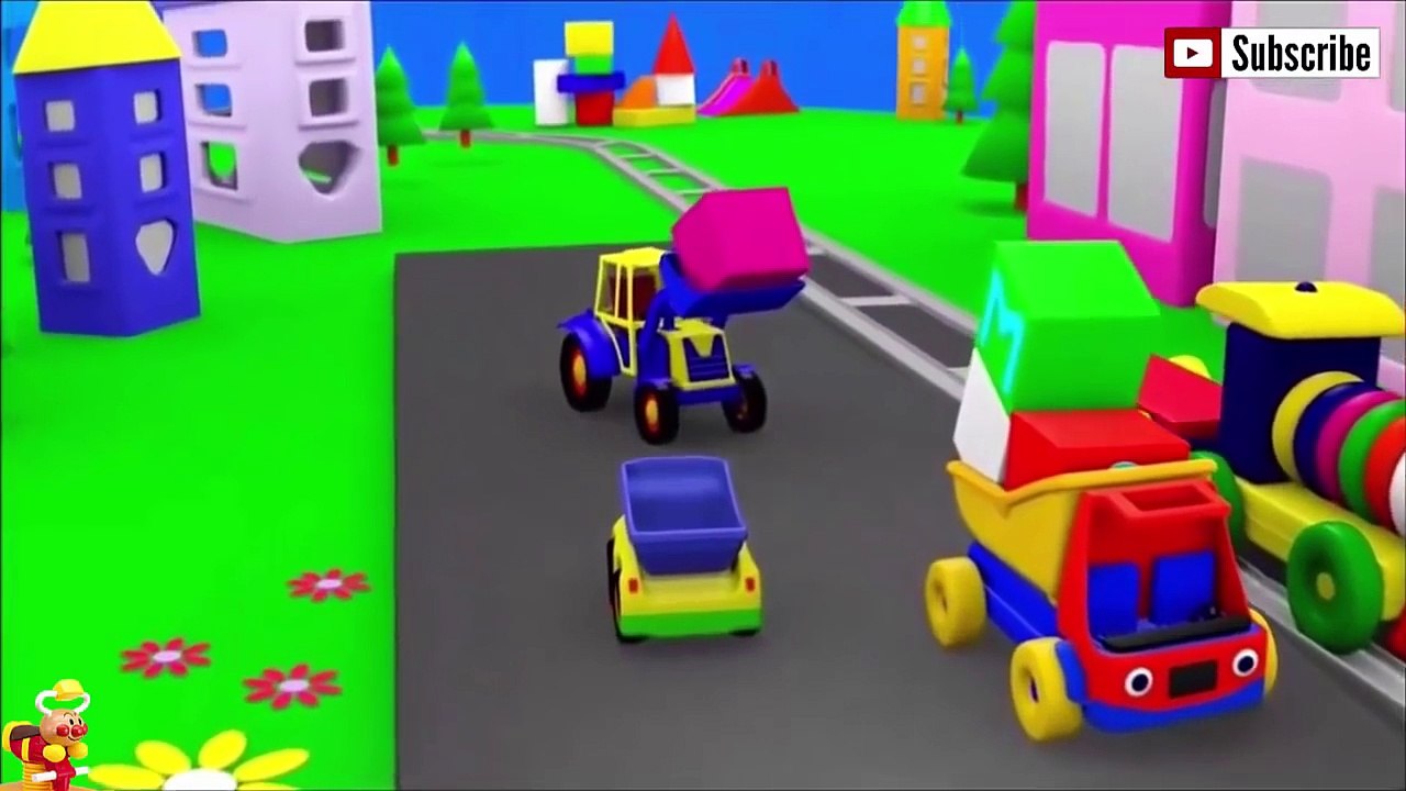 子供向けアニメ♫テーマ-トラックとフォークリフト。おもちゃアニメ 車 ♫ スーパーヒーローアン...