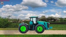 Cars for Kids. Big Wheeled Farm Tractor. Lets Make a Puzzle. PUZZLE and CARTOON for Kids