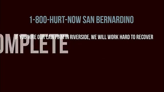 San Bernardino CA traffic accidents lawyer