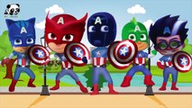 #PJ Masks #America Captain #Finger Family Songs #Nursery Rhymes Lyric & More Panda Kids