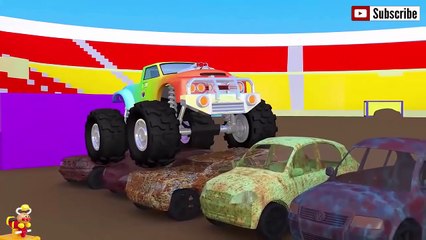 子供向けアニメ♫ モンスタートラック、トラックとトラクター|おもちゃアニメ 車 ♫ スーパーヒーローアンパンマン