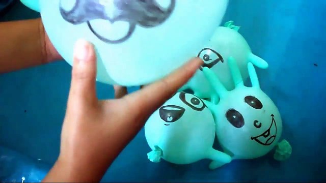 Five Wet BALLONS Finger face, fun with Finger Family Nursery Rhymes songs for Children Kids Toddler