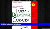Free [PDF] Downlaod  How to Form a Delaware Corporation from Any State: With Forms (Legal