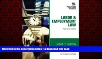 Read books  Labor and Employment Law: Text   Cases (South-Western Legal Studies in Business) BOOK