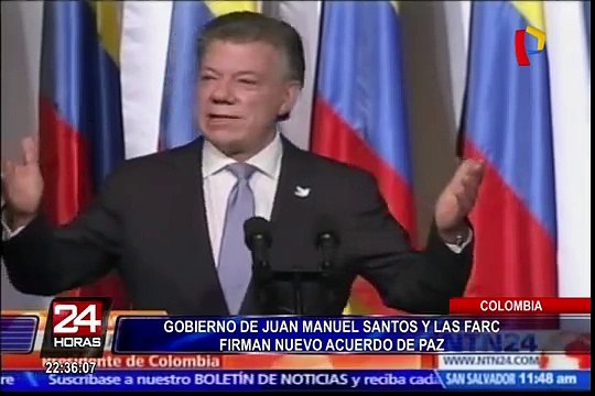 Gobierno colombiano y las FARC firman nuevo acuerdo de paz