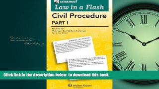 Best book  Law in a Flash Cards: Civil Procedure Part I [DOWNLOAD] ONLINE