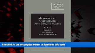 Read book  Mergers and Acquisitions: Law, Theory, and Practice (American Casebook Series)