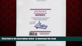 Best books  Music Business   Entertainment Law Contracts for Indie Recording Artist, Labels,
