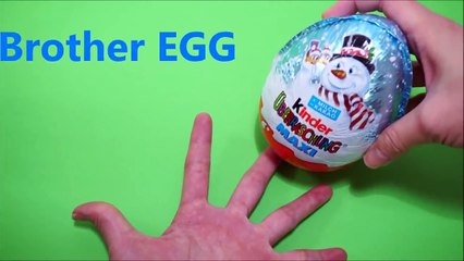 Chocolate Finger Family Song Five Christmas Surprise Eggs Finger Nursery Rhymes Collection