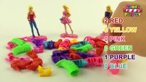 BARBIE shoes Fun Learning Contest | Learn Colours with Dolls | Learning Colors for Kids Toddlers