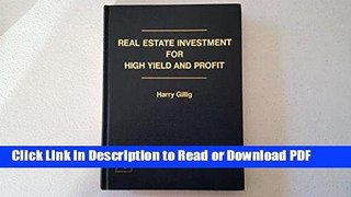 Read Real estate investment for high yield and profit Free Books