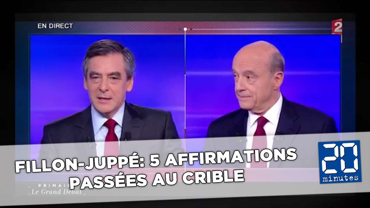 Débat Juppé / Fillon: Cinq affirmations passées au crible