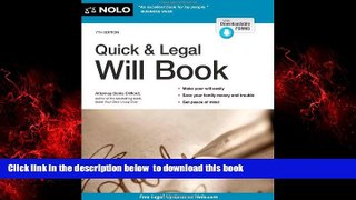 Read books  Quick   Legal Will Book BOOOK ONLINE