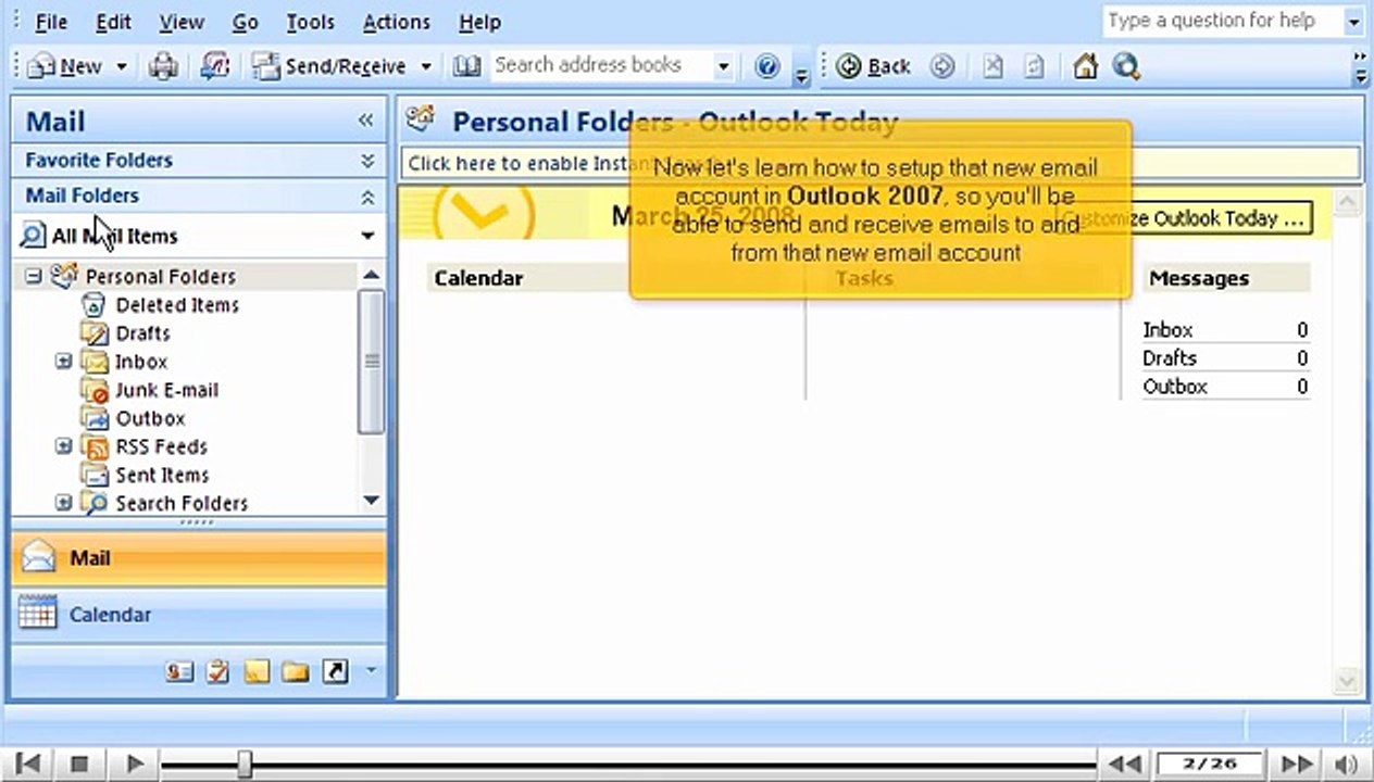 How to configure an email account in Outlook 2007 - Configuring Email Tutorials