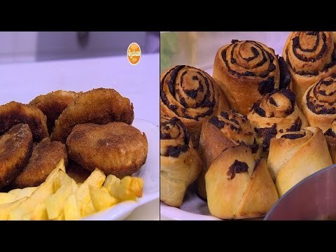 برجر دجاج بانيه - جلاش بالكنافة والزبيب والفول السوداني - خبز بحشوة التمر | على قد الإيد حلقة كاملة