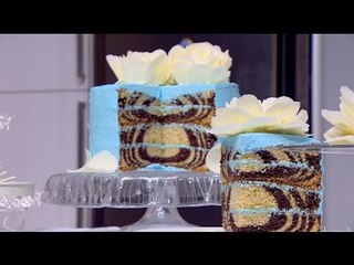 تورتة بكيكة زيبرا - كريمة الزبدة البيضاء بالمارينج  | حلو و حادق حلقة كاملة