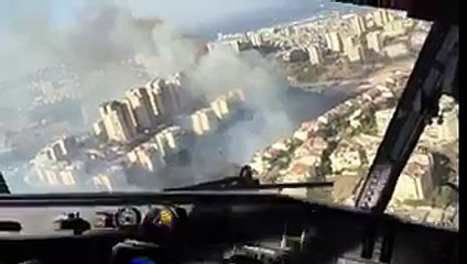 Пожар в Хайфе 25 ноября 2016. Съемка с воздуха.