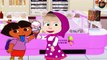 02 #Masha And Dora Eating Hot Chili with the bear #Burn #Cry #Ice cream #Funny Story #Rhymes