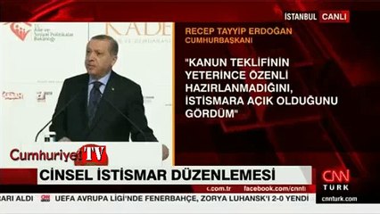 Erdoğan: Cinsel istismar önerisiMeclis'e yeniden gelecek