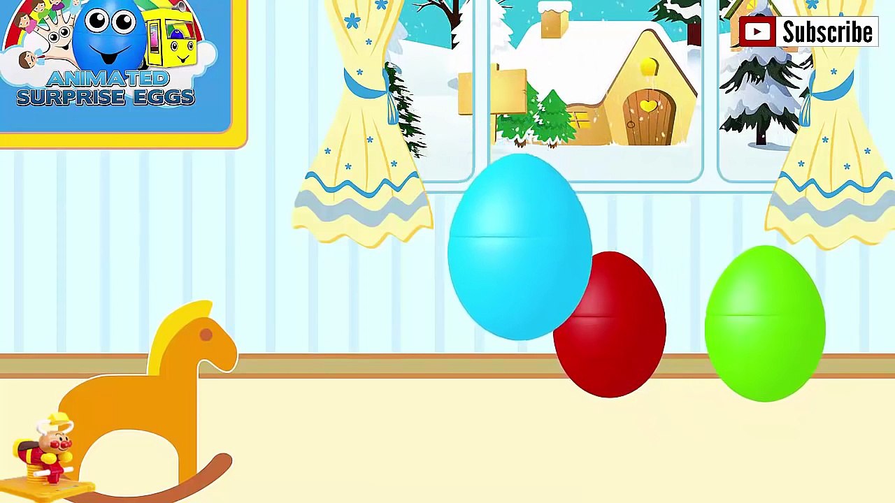 子供向けアニメおもちゃ♫建設VEHICLESフィンガーファミリー★サプライズ卵はトラックとそれ以上を充填しました！ 童謡 ♫ スーパーヒーローアンパンマン