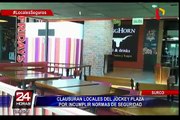 Clausuran 11 locales de conocido centro comercial en Surco