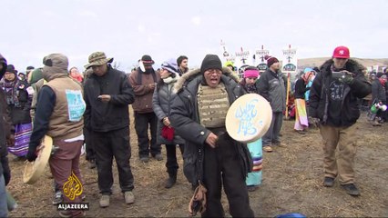 North Dakota tribes continue protests during Thanksgiving