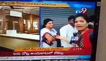 TV9 reporter on face when she trying hard to defame Modi about demonetisation