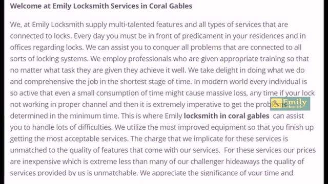 Commerical Locksmith Coral Gables | Call Now (305)714-0310