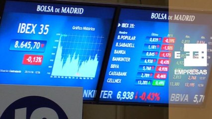 La Bolsa española mantiene el rojo, lastrada por la banca