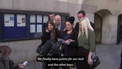 Family give statement outside the sentencing of Stephen Port