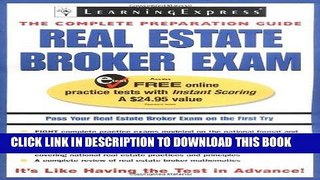 MOBI DOWNLOAD Real Estate Broker Exam (Real Estate Broker Exam: The Complete Preparation Guide)