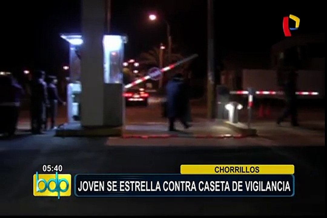 Chorrillos: joven impacta auto contra caseta y deja un herido de gravedad
