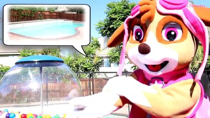 Rocky & Marshall in Jail! w/ Princess Rapunzel, Joker, Paw Patrol Chase & Skye in Real Life 2016