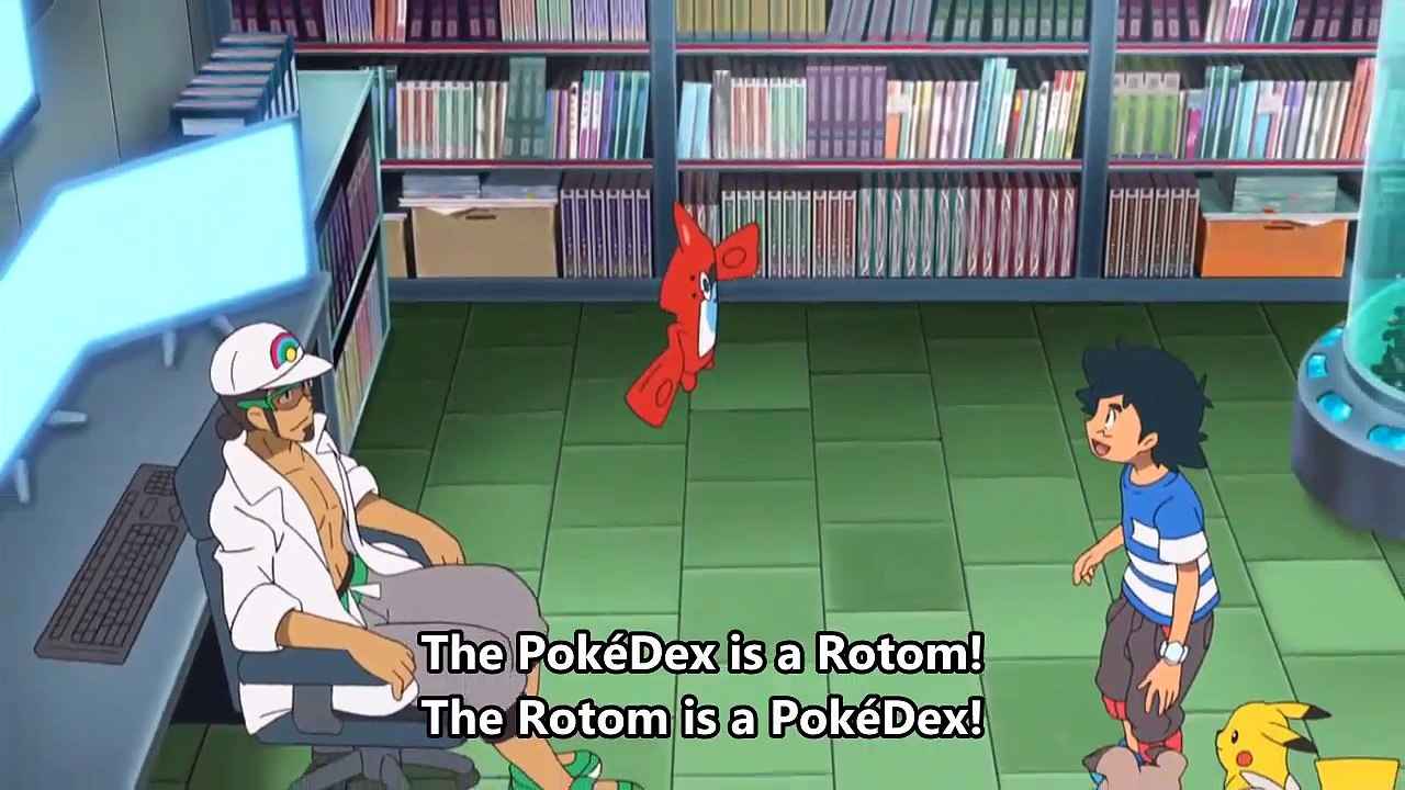 Pokemon Sun and Moon Episode 3 Ash gets a New Pokedex @ Funny Moments
