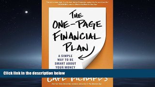 FAVORIT BOOK The One-Page Financial Plan: A Simple Way to Be Smart About Your Money [DOWNLOAD]