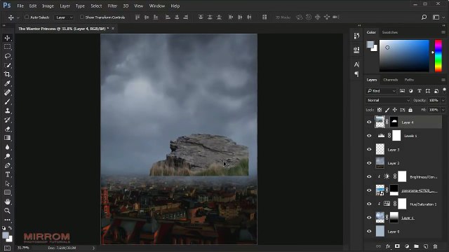 Photoshop tutorial on using layers for effects