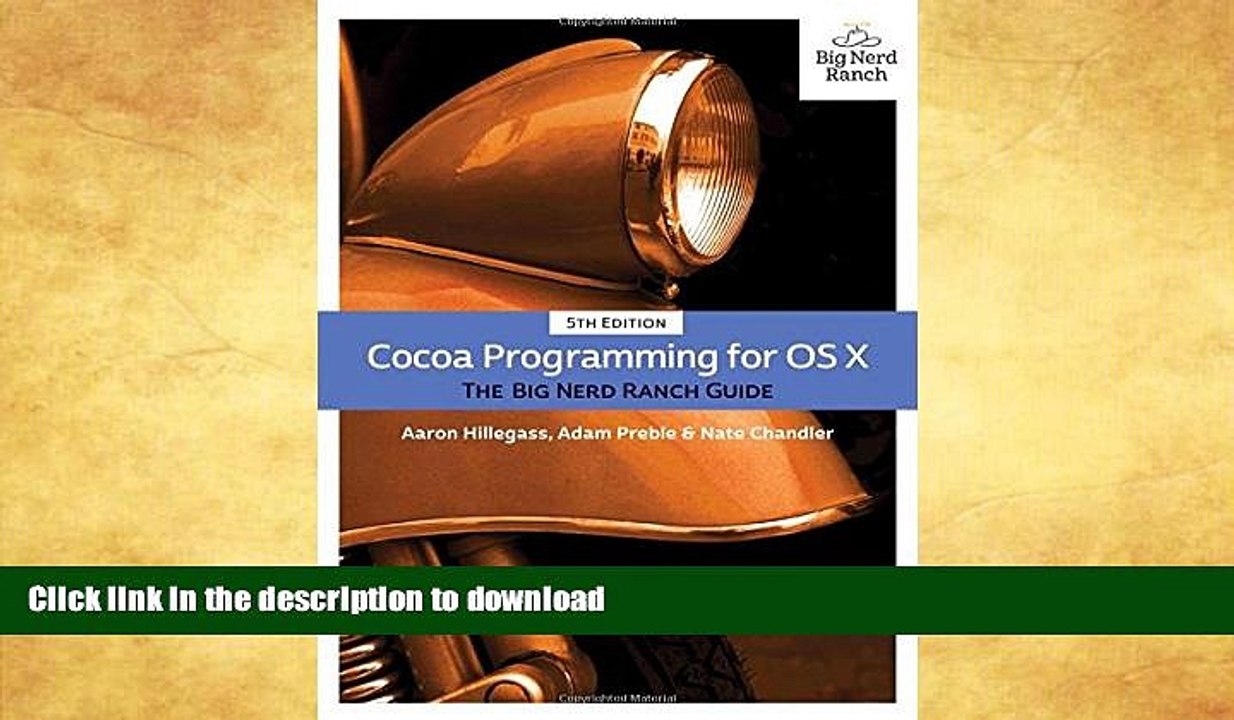 READ  Cocoa Programming for OS X: The Big Nerd Ranch Guide (5th Edition) (Big Nerd Ranch Guides)