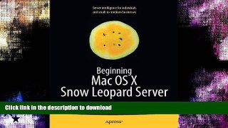 READ  Beginning Mac OS X Snow Leopard Server: From Solo Install to Enterprise Integration  BOOK