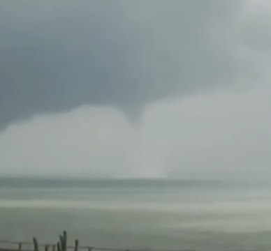 Waterspout Seen Off Sicily During Wave of Bad Weather in Italy