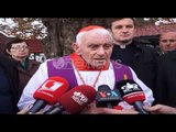 Ora News – Shkodër, Kardinali Ernest Troshani mban meshën e parë në varrezat katolike të Rrmajit në