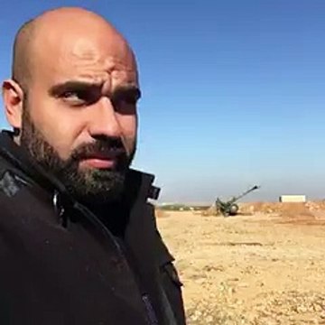 Сирия. Обстрел позиций боевиков в Алеппо из артиллерии