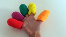 Play Doh Painted Big Hands Learning Colors for Kids Finger Family Song Nursery Rhymes Video