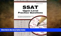 FREE PDF  SSAT Upper Level Practice Questions: SSAT Practice Tests   Exam Review for the Secondary