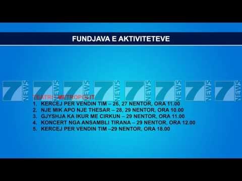 FUNDJAVA E FESTAVE NE TIRANE, BASHKIA DHE TEATROT SHFAQJE TE NDRYSHME - News, Lajme - Kanali 7
