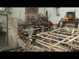 Norcia - Terremoto. Messa in sicurezza chiesa Sant'Agostino (24.11.16)