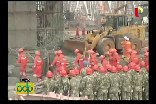 China: asciende a 74 cifra de fallecidos por derrumbe en obra
