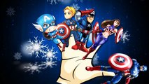 Captain America Cartoons Finger Family Nursery Rhymes For Children | Captain America Finger Family