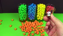 Learn Colours with M&Ms Chocolate Candy Surprise Toys Kung Fu Panda Shopkins Spongebob Tom & Jerry
