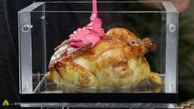 Pouring Silicone On Chicken