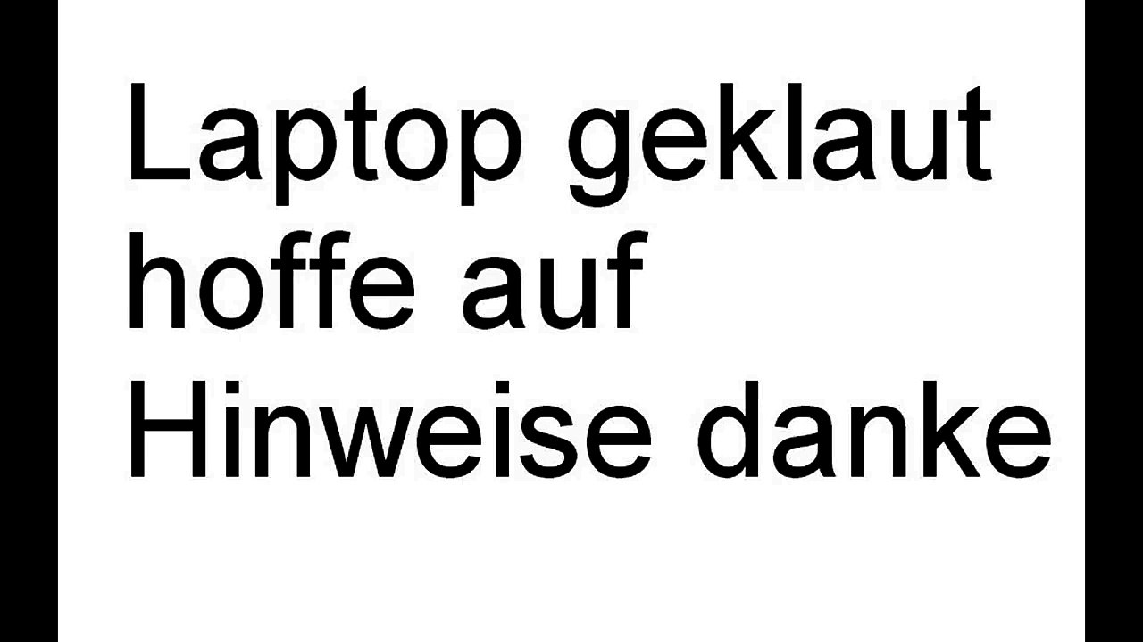 Laptop geklaut